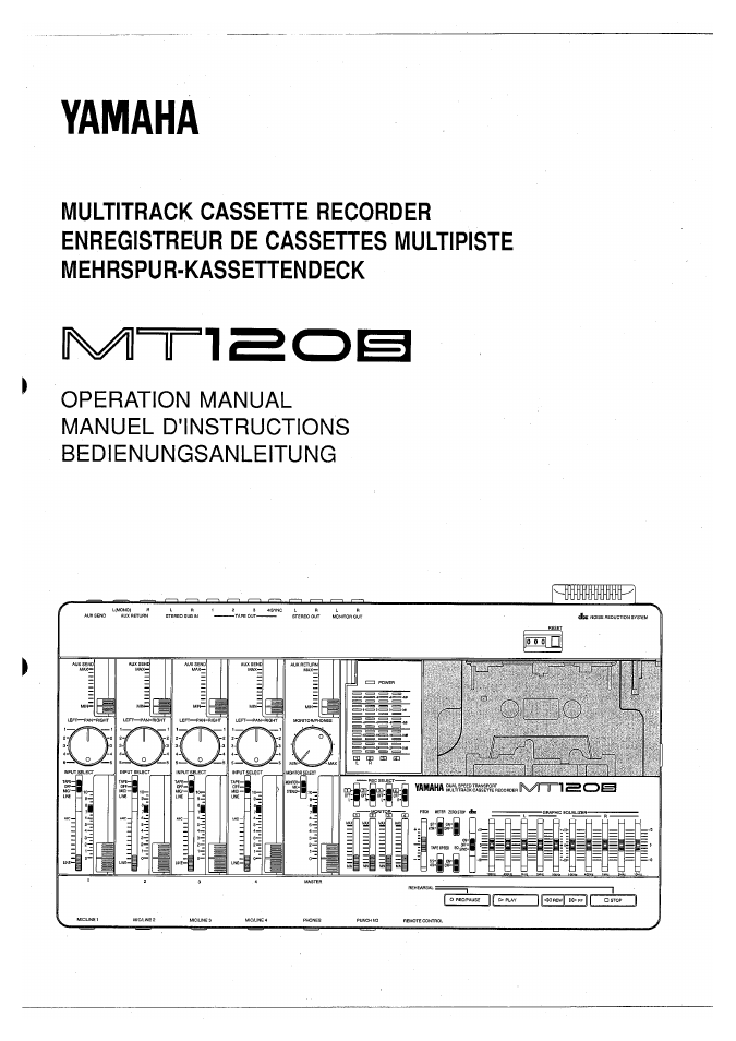 Yamaha MT120S User Manual | 81 pages