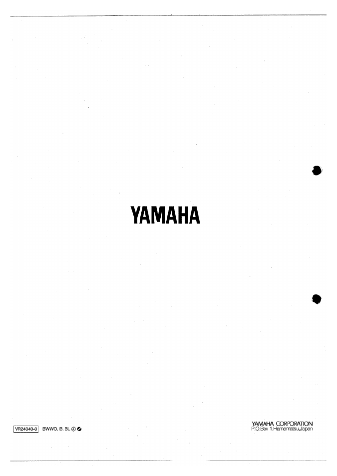 Yamaha | Yamaha MT120S User Manual | Page 81 / 81