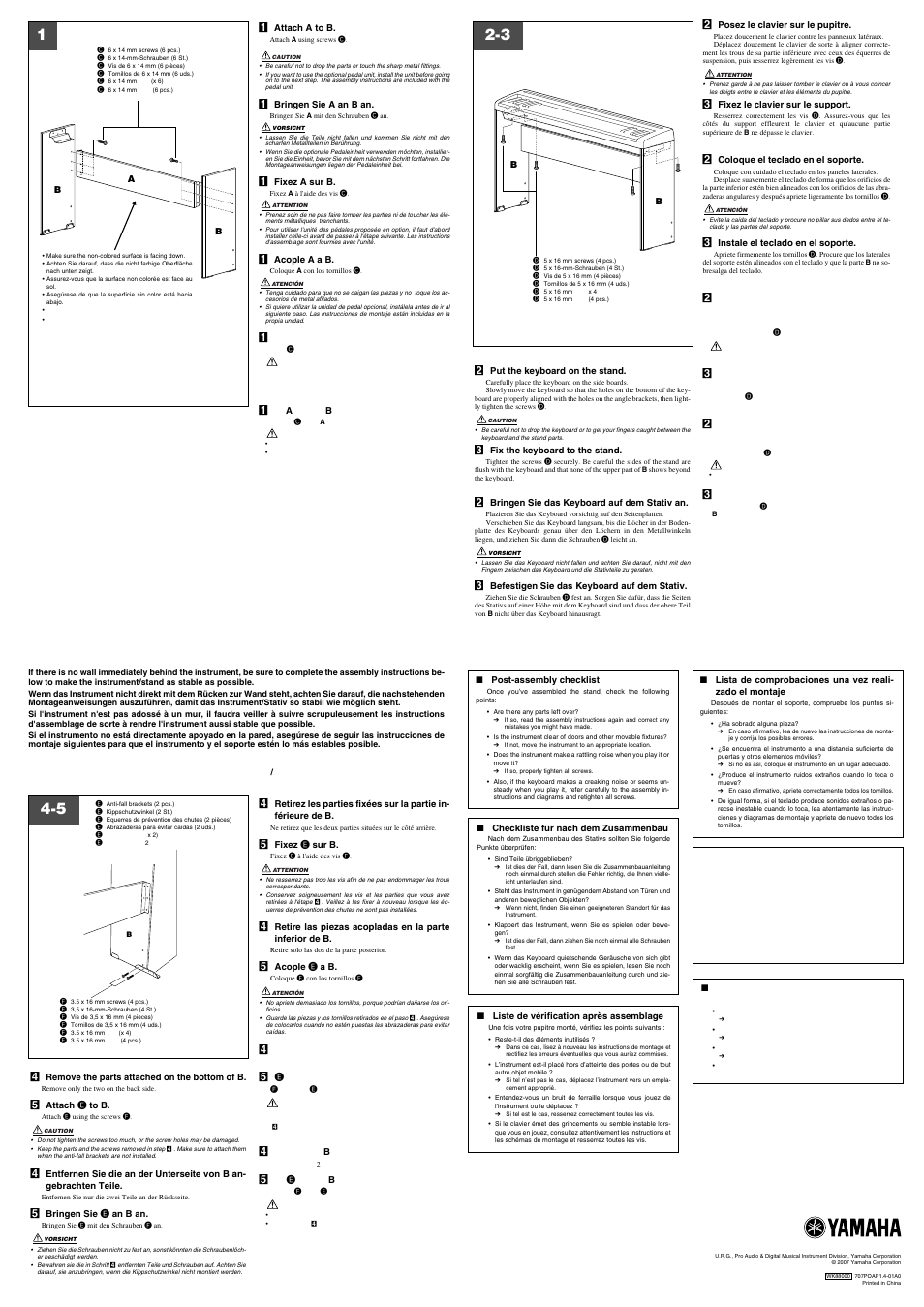 Yamaha L-85S User Manual | Page 2 / 2