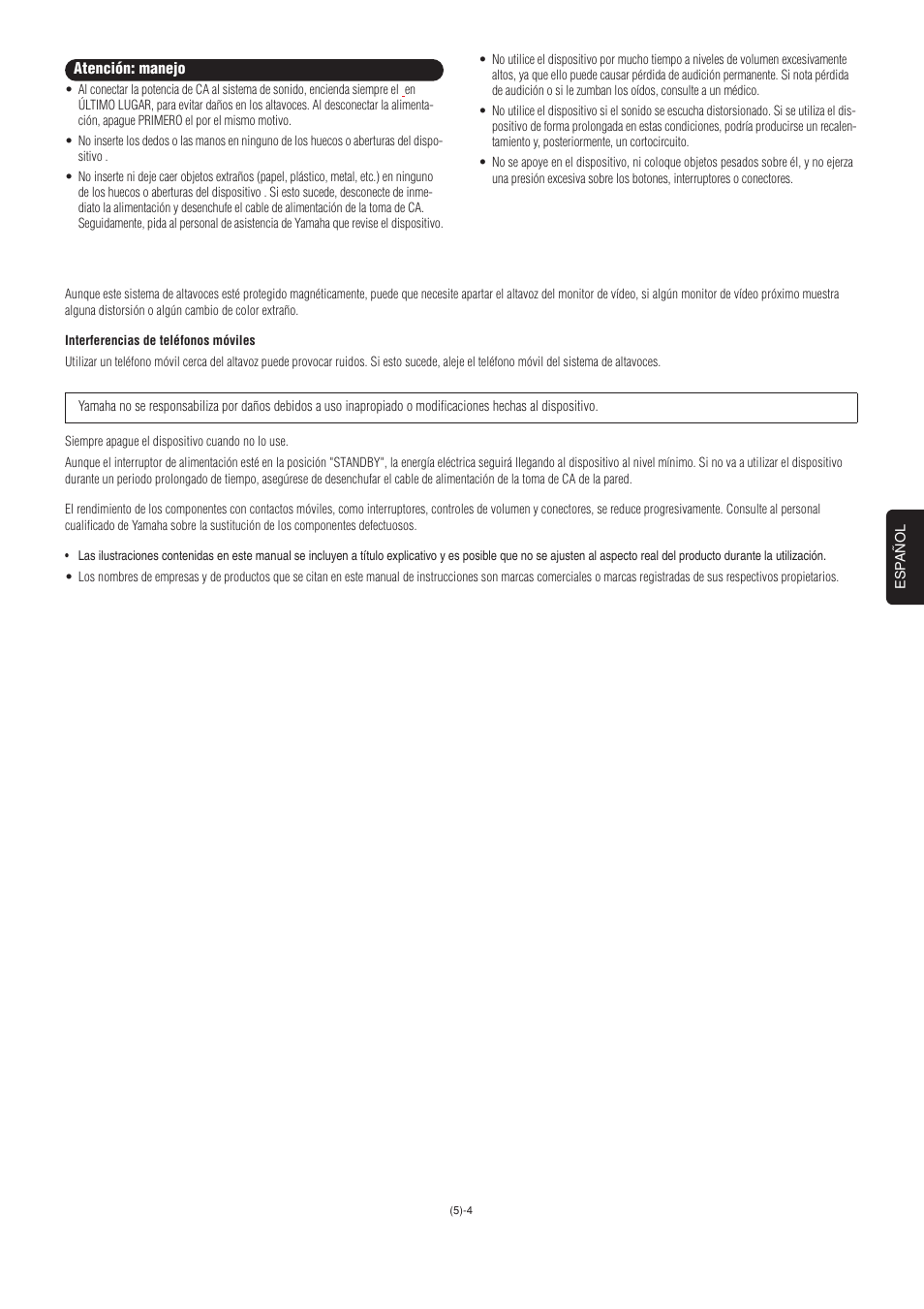 Yamaha MS101 III User Manual | Page 4 / 9