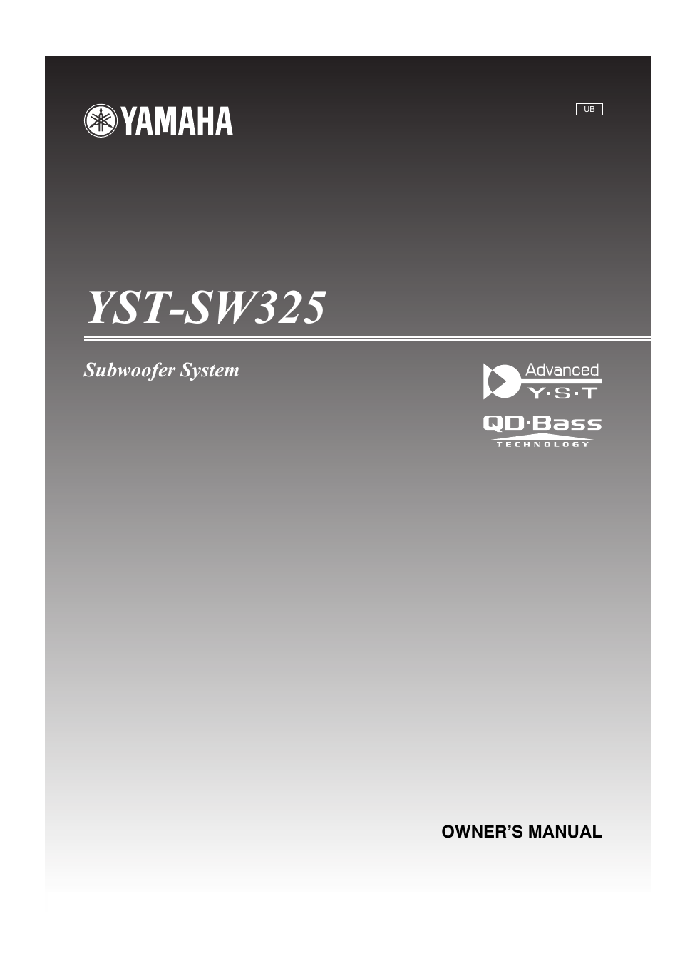 Yamaha YST-SW325 User Manual | 20 pages