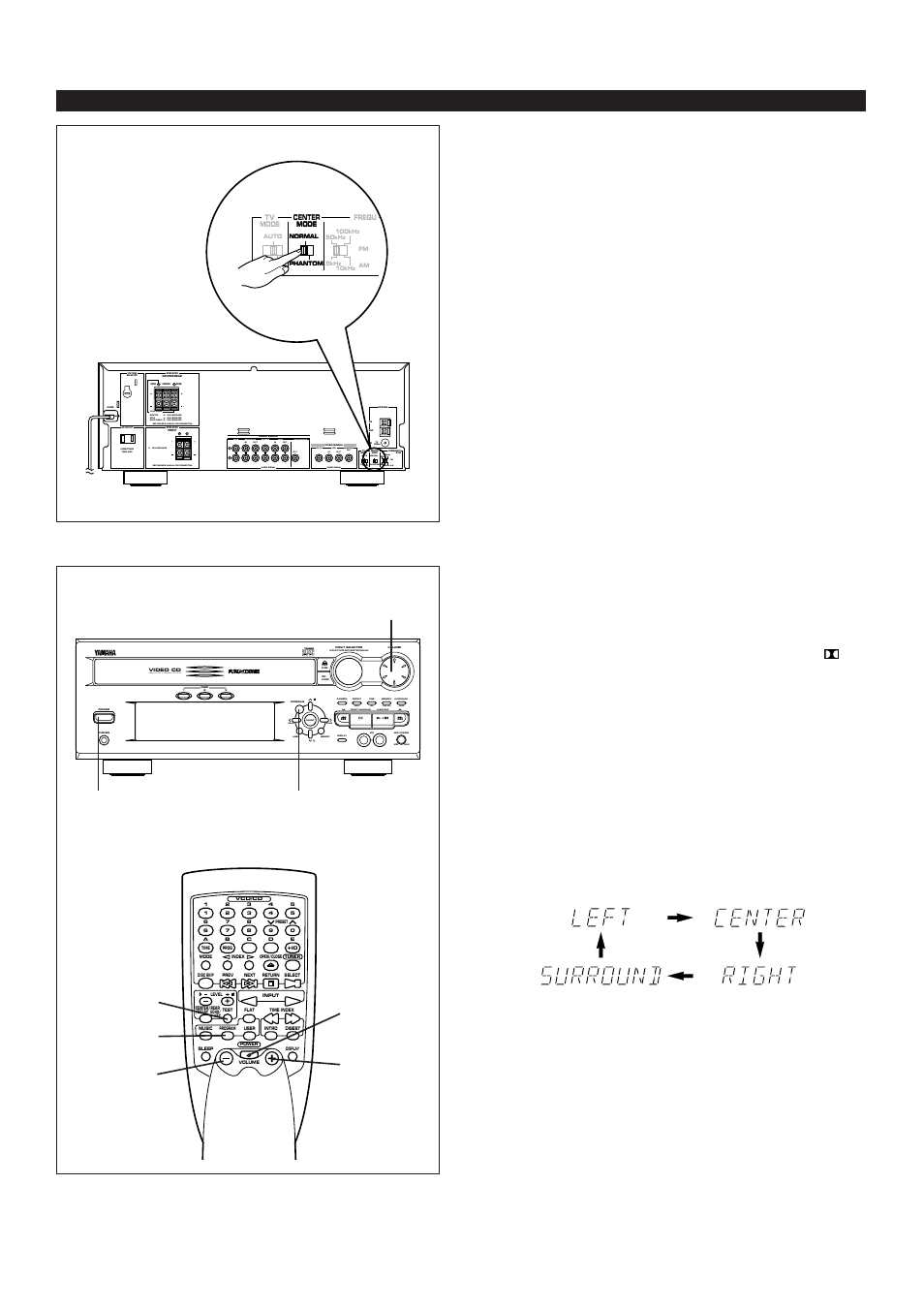 Speaker balance adjustment, E-12 speaker balance adjustment, Before operation | Aux tape•md ld•tv audio signal vcr subwoofer, Echo, Version 2.0 / playback control, Press the power switch to turn the power on | Yamaha EM-202VCD User Manual | Page 20 / 51