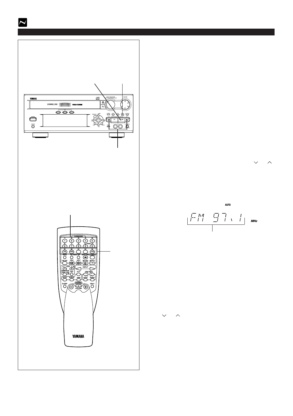 Preset tuning, E-26 tuning operation, For easier operation | Example: to store a station to a1), Echo, Version 2.0 / playback control | Yamaha EM-202VCD User Manual | Page 34 / 51