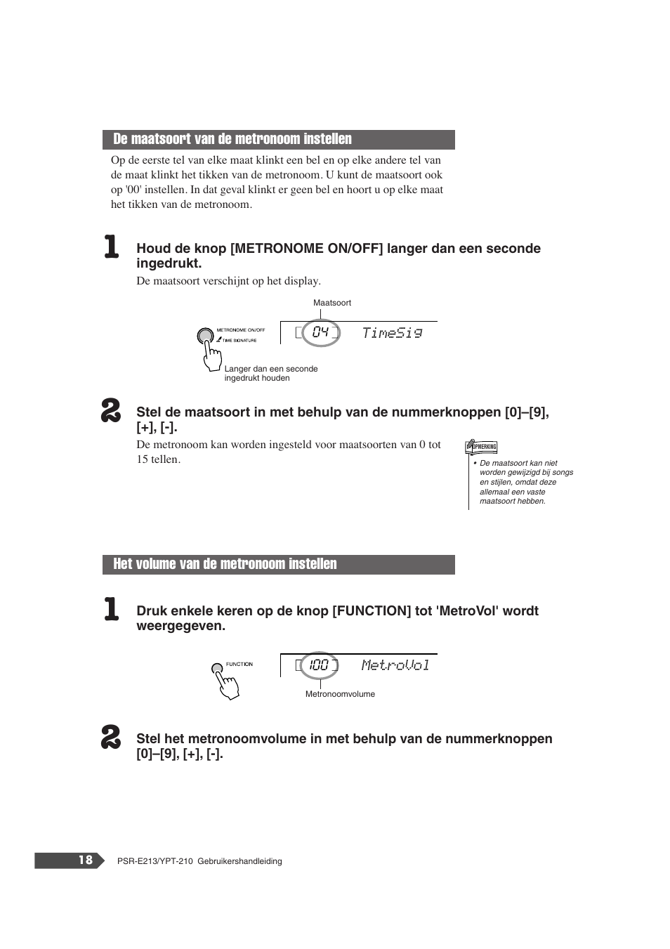 Yamaha Portatone PSR-E213 User Manual | Page 18 / 72