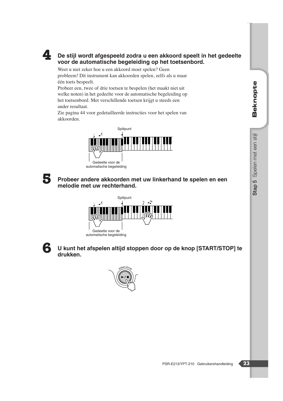 Yamaha Portatone PSR-E213 User Manual | Page 23 / 72