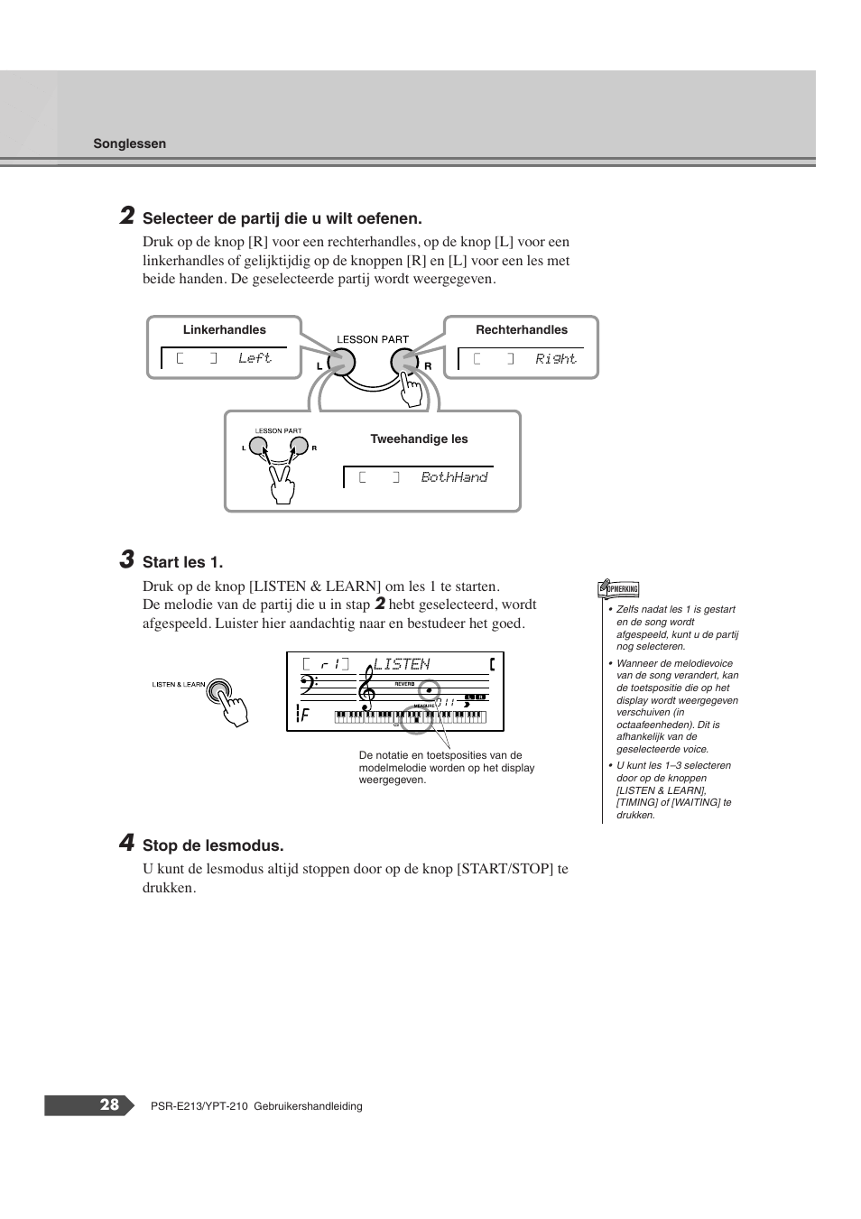 Yamaha Portatone PSR-E213 User Manual | Page 28 / 72