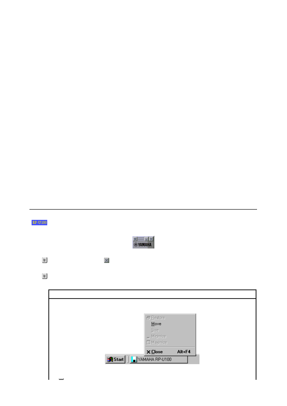 Quitting the application | Yamaha RP-U100 User Manual | Page 42 / 97