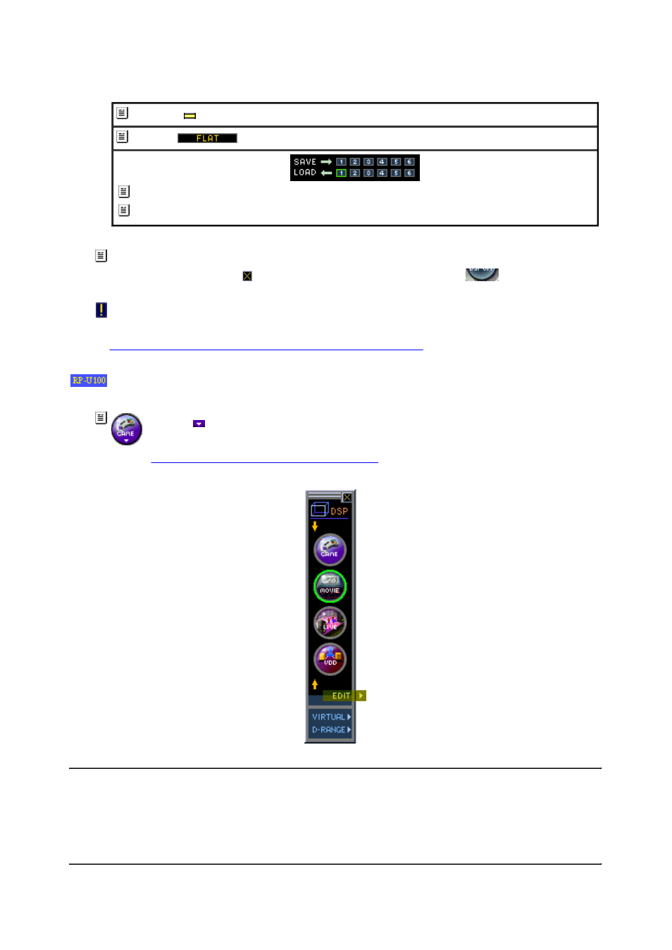Setup button | Yamaha RP-U100 User Manual | Page 58 / 97