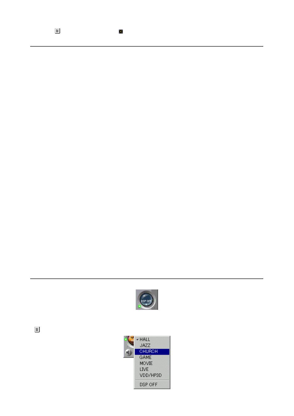 Dsp sound field selector | Yamaha RP-U100 User Manual | Page 67 / 97