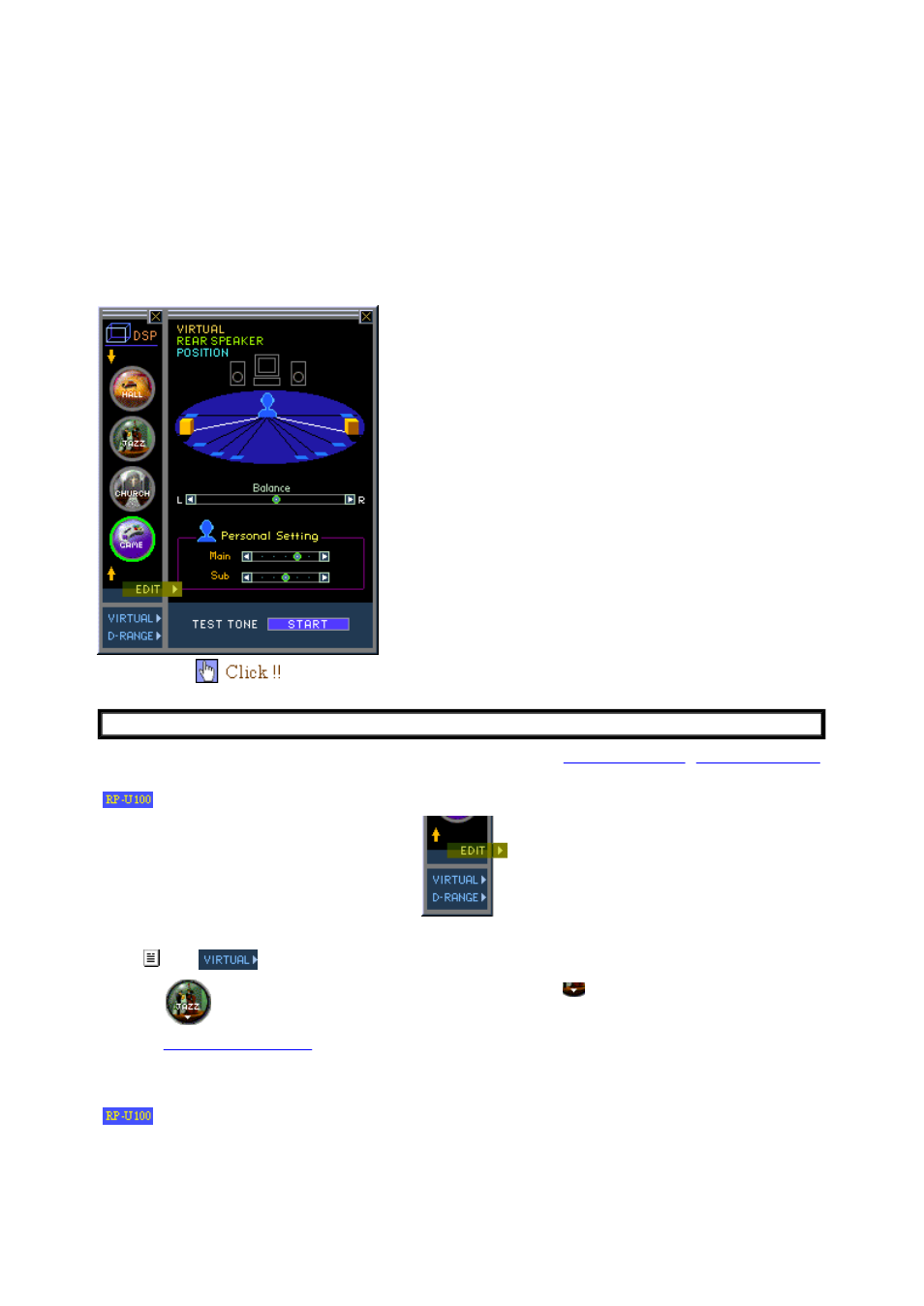 Virtual 3d parameter setting panel | Yamaha RP-U100 User Manual | Page 78 / 97