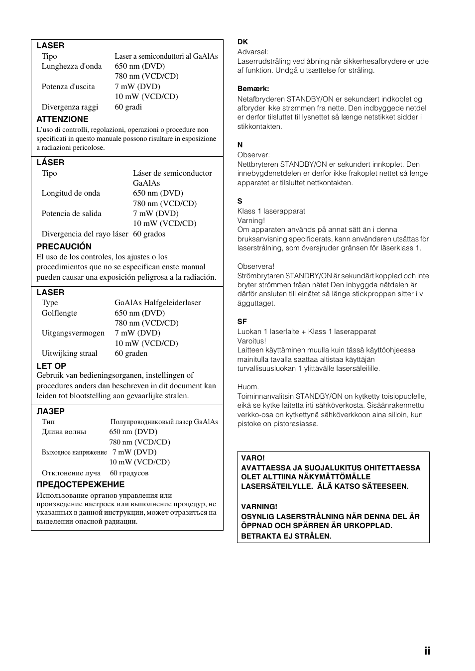 Yamaha MCR-E810 User Manual | Page 3 / 72