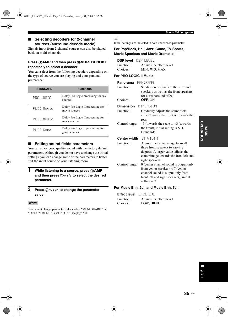 Yamaha HTR-6130 User Manual | Page 39 / 77