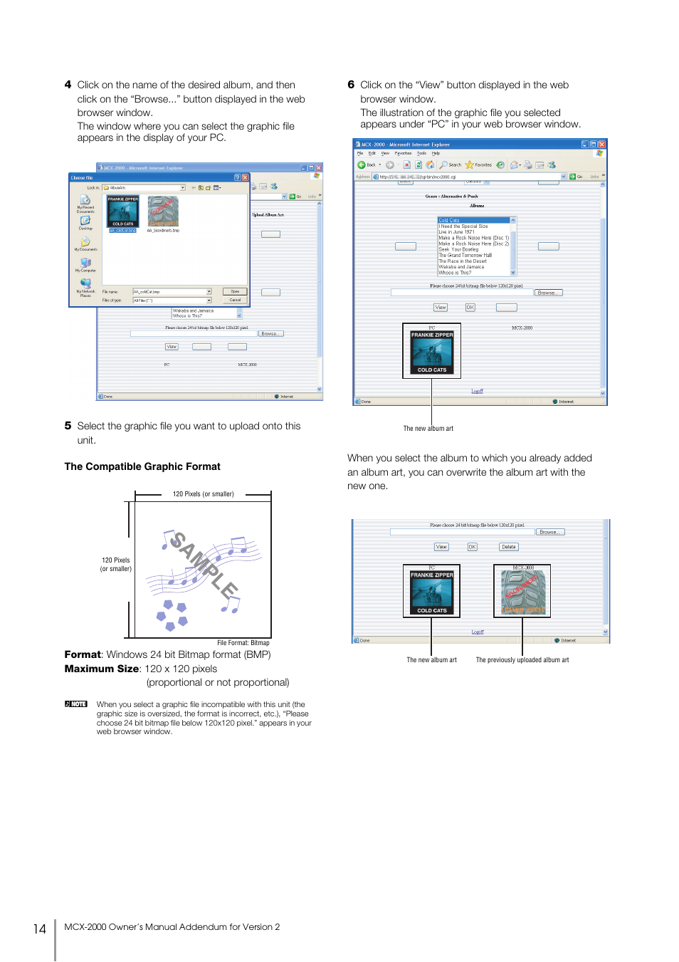 Sample | Yamaha MCX-2000 User Manual | Page 14 / 25