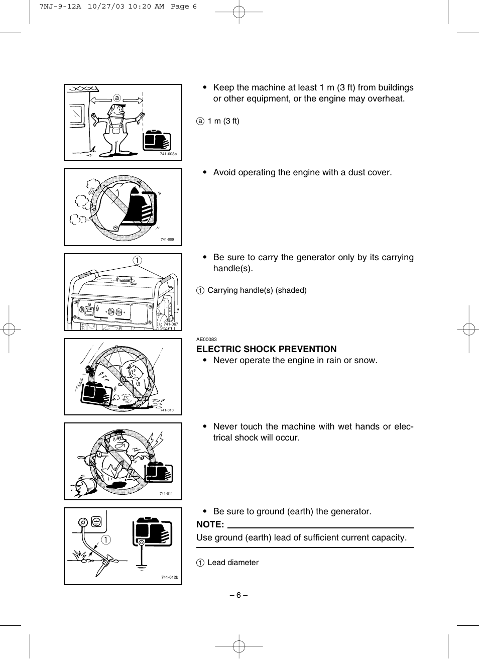 Electric shock prevention | Yamaha EF1600 User Manual | Page 11 / 41