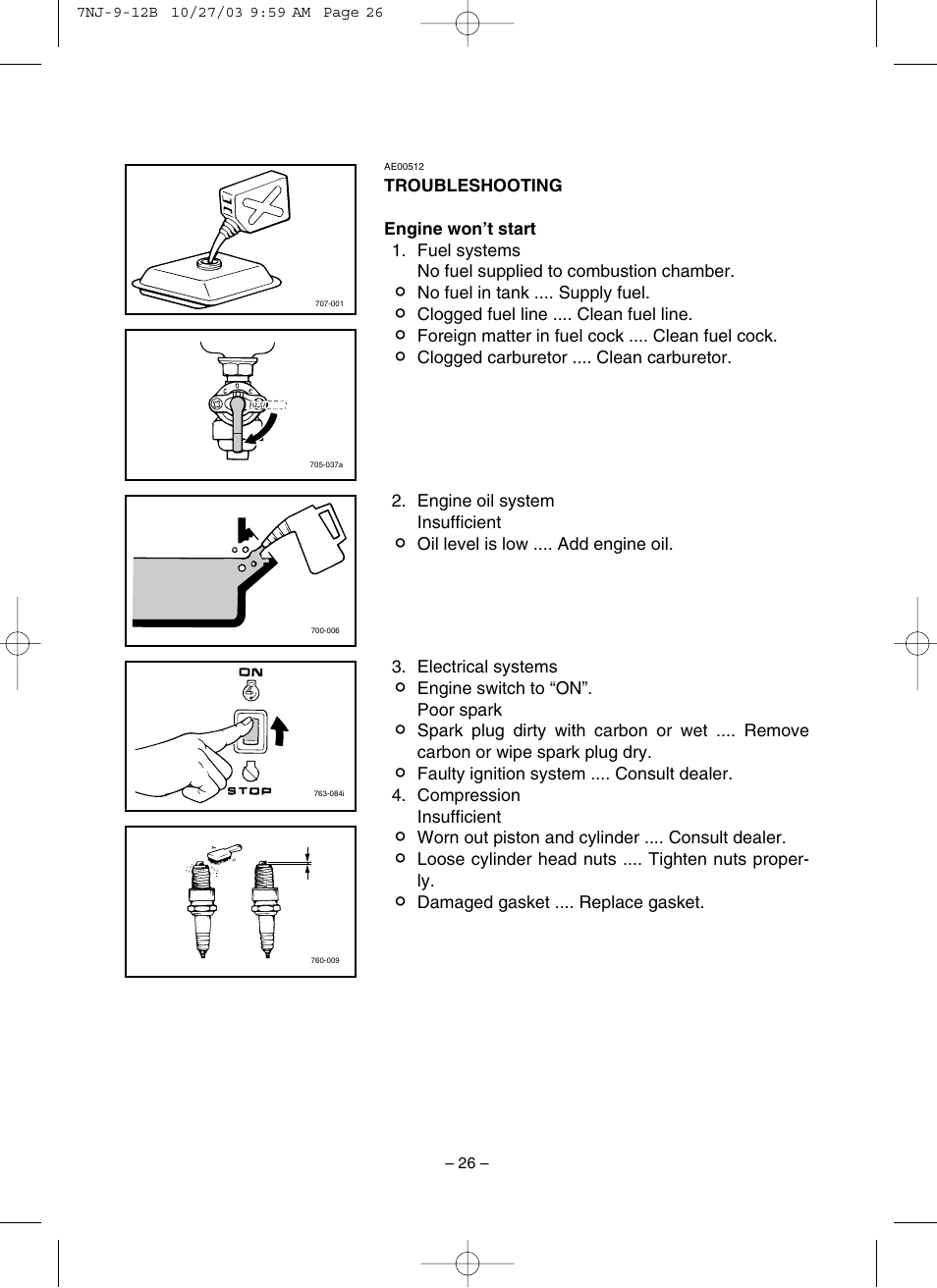 Troubleshooting | Yamaha EF1600 User Manual | Page 31 / 41