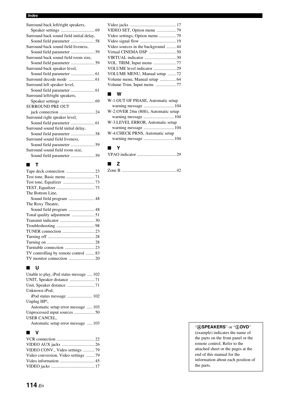 Yamaha DSP-AX863SE User Manual | Page 116 / 126