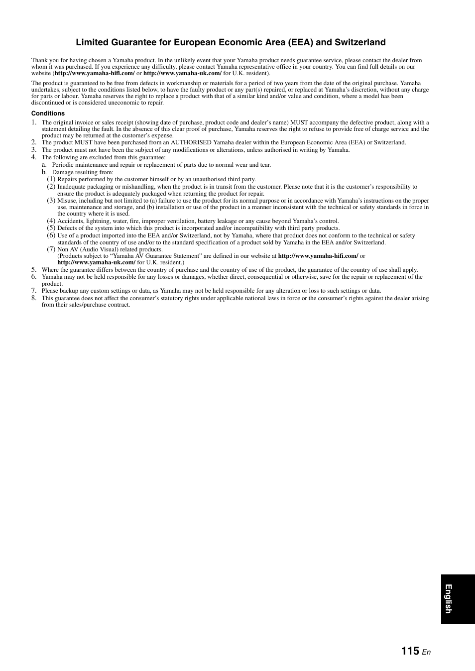 Yamaha DSP-AX863SE User Manual | Page 117 / 126