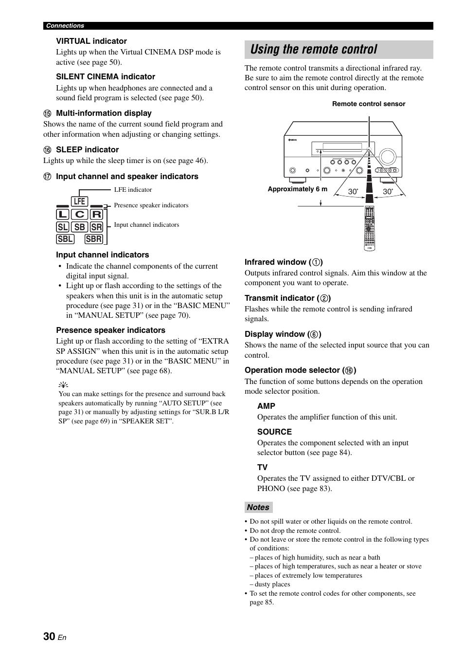 Using the remote control | Yamaha DSP-AX863SE User Manual | Page 32 / 126
