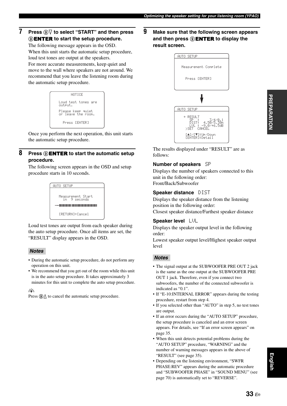 Yamaha DSP-AX863SE User Manual | Page 35 / 126