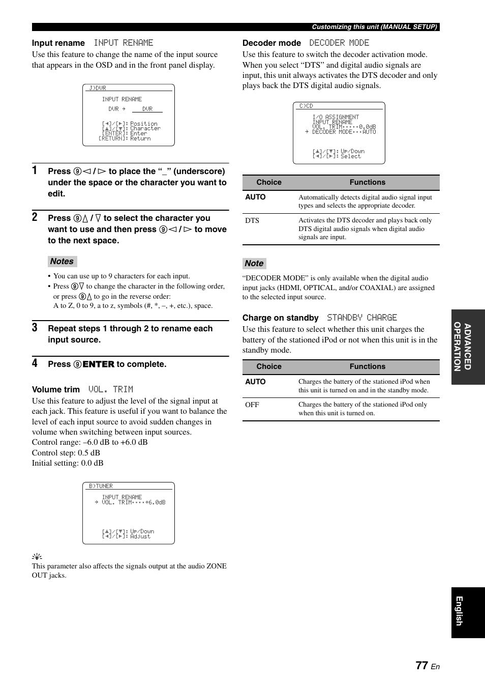 Yamaha DSP-AX863SE User Manual | Page 79 / 126