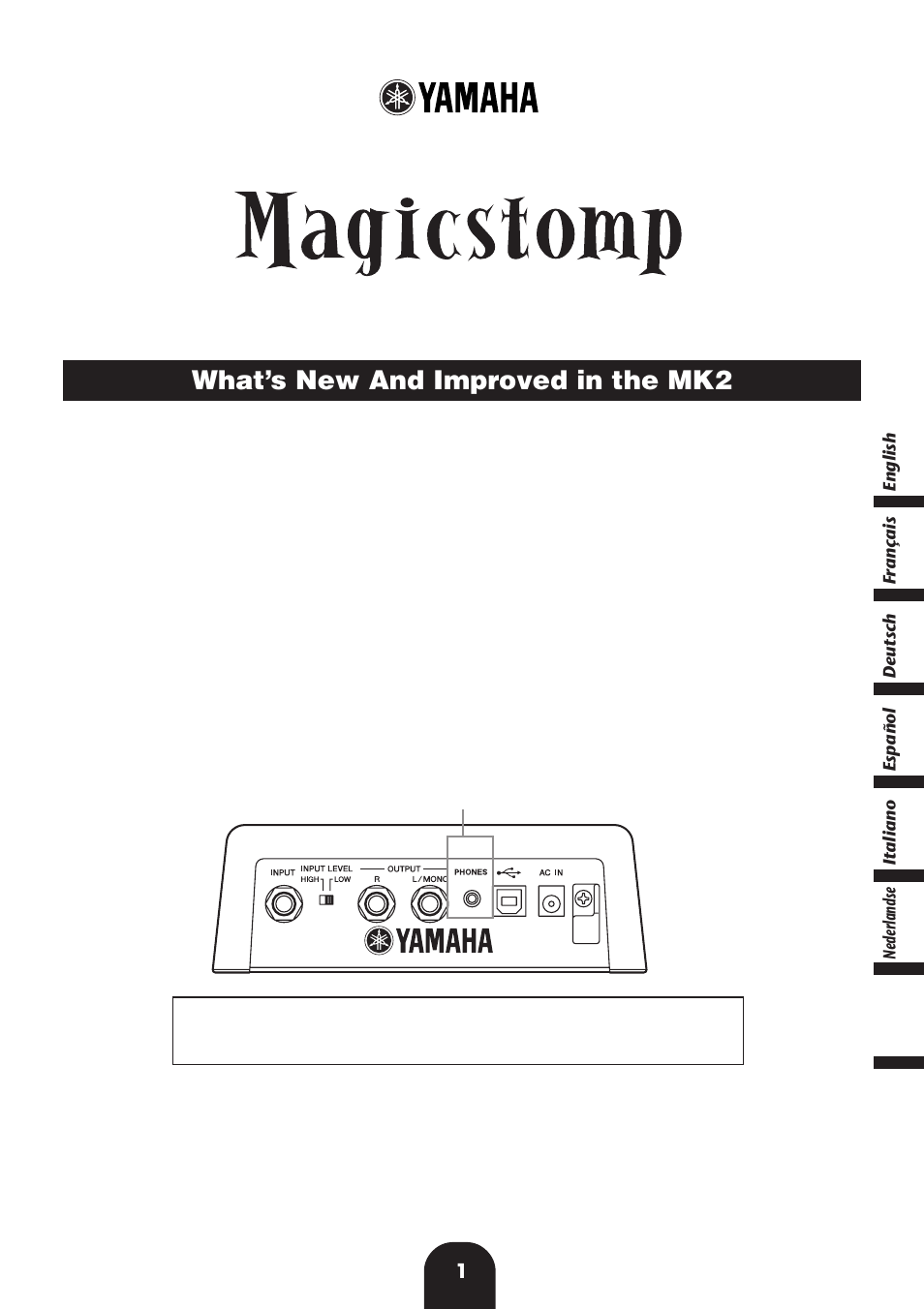 Yamaha MagicStomp MK2 User Manual | 36 pages