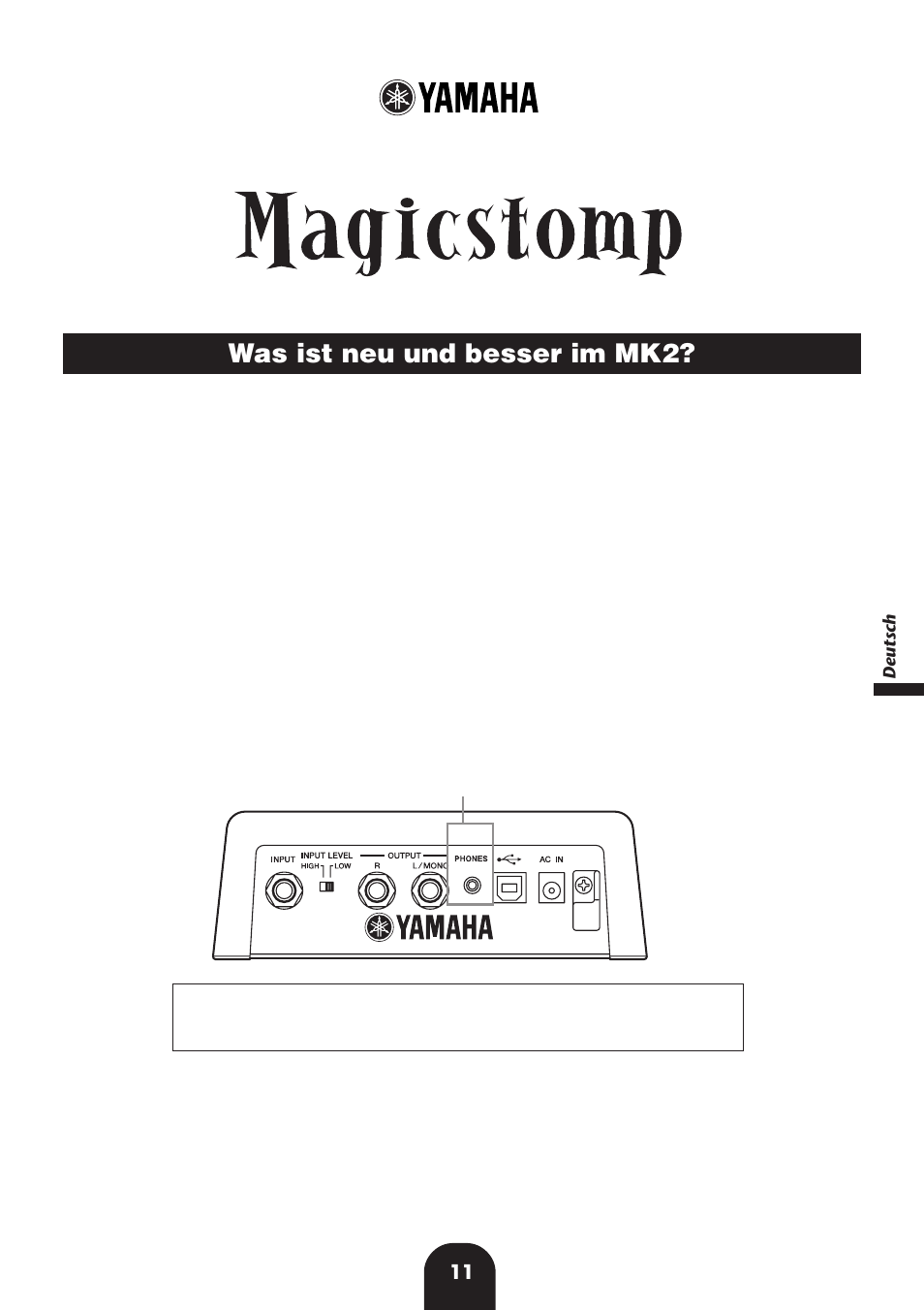 Yamaha MagicStomp MK2 User Manual | Page 11 / 36