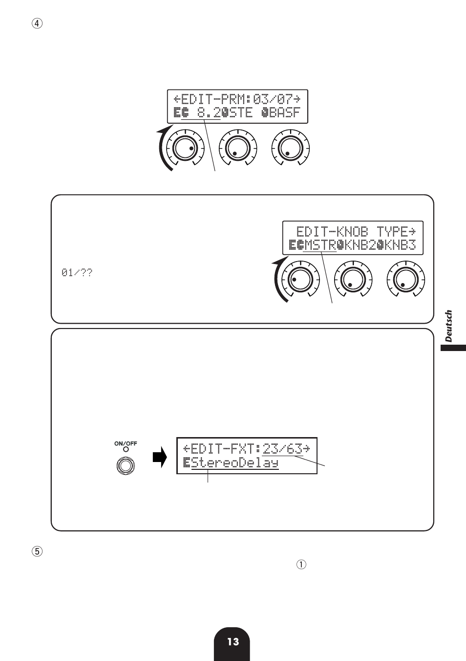 Ÿedit-fxt:23/63ÿ østereodelay | Yamaha MagicStomp MK2 User Manual | Page 13 / 36