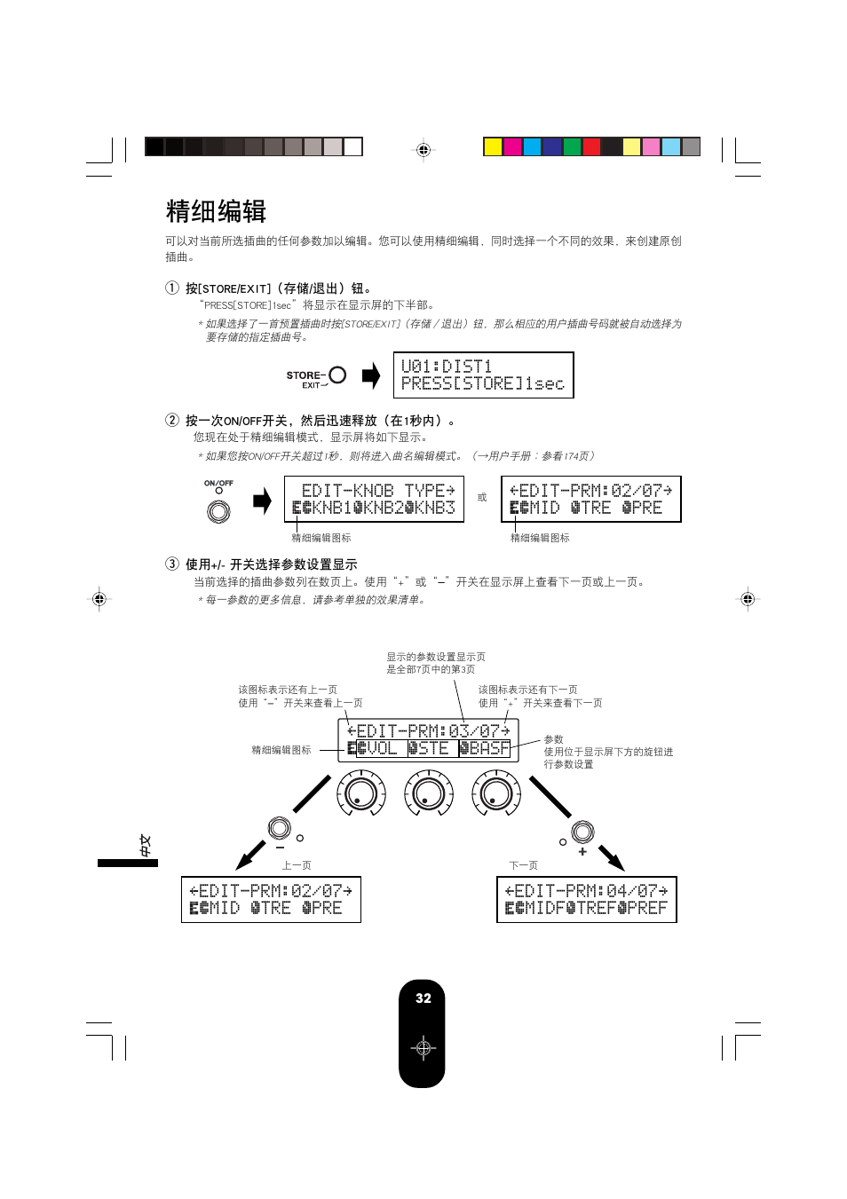 精细编辑 | Yamaha MagicStomp MK2 User Manual | Page 32 / 36