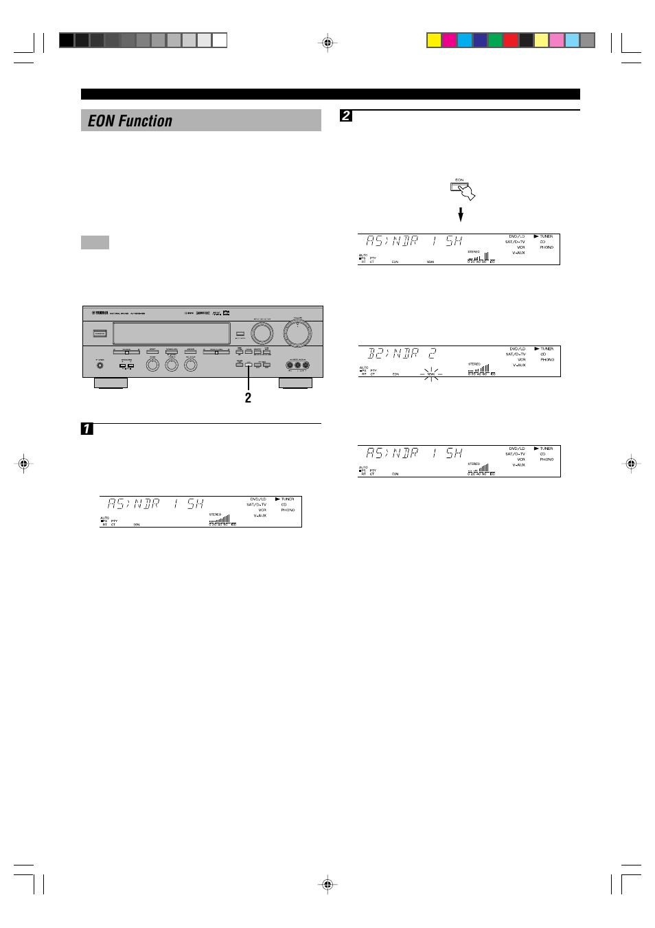 34 eon function | Yamaha RX-V496RDS User Manual | Page 36 / 66