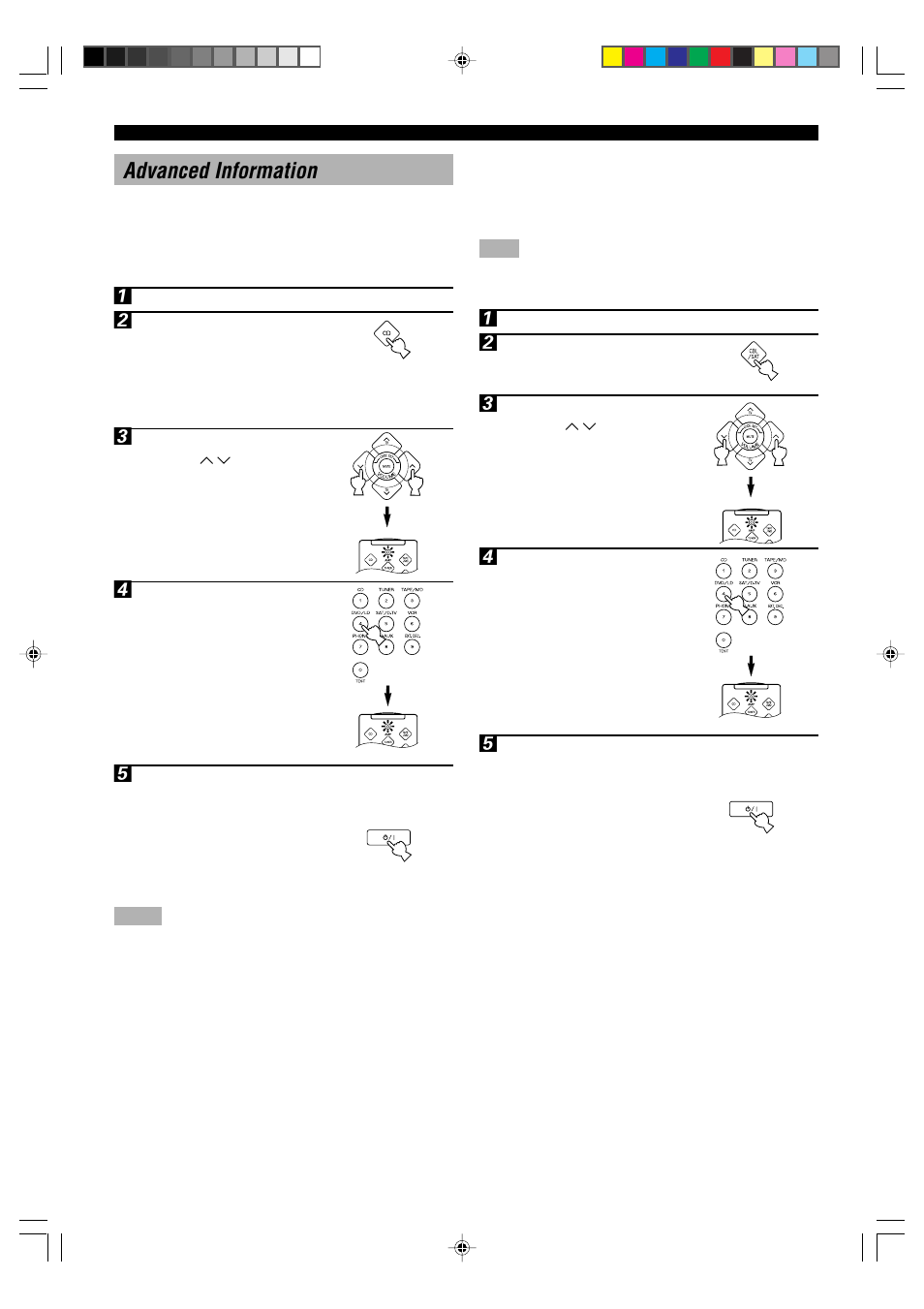 48 advanced information, Setup codes | Yamaha RX-V496RDS User Manual | Page 50 / 66