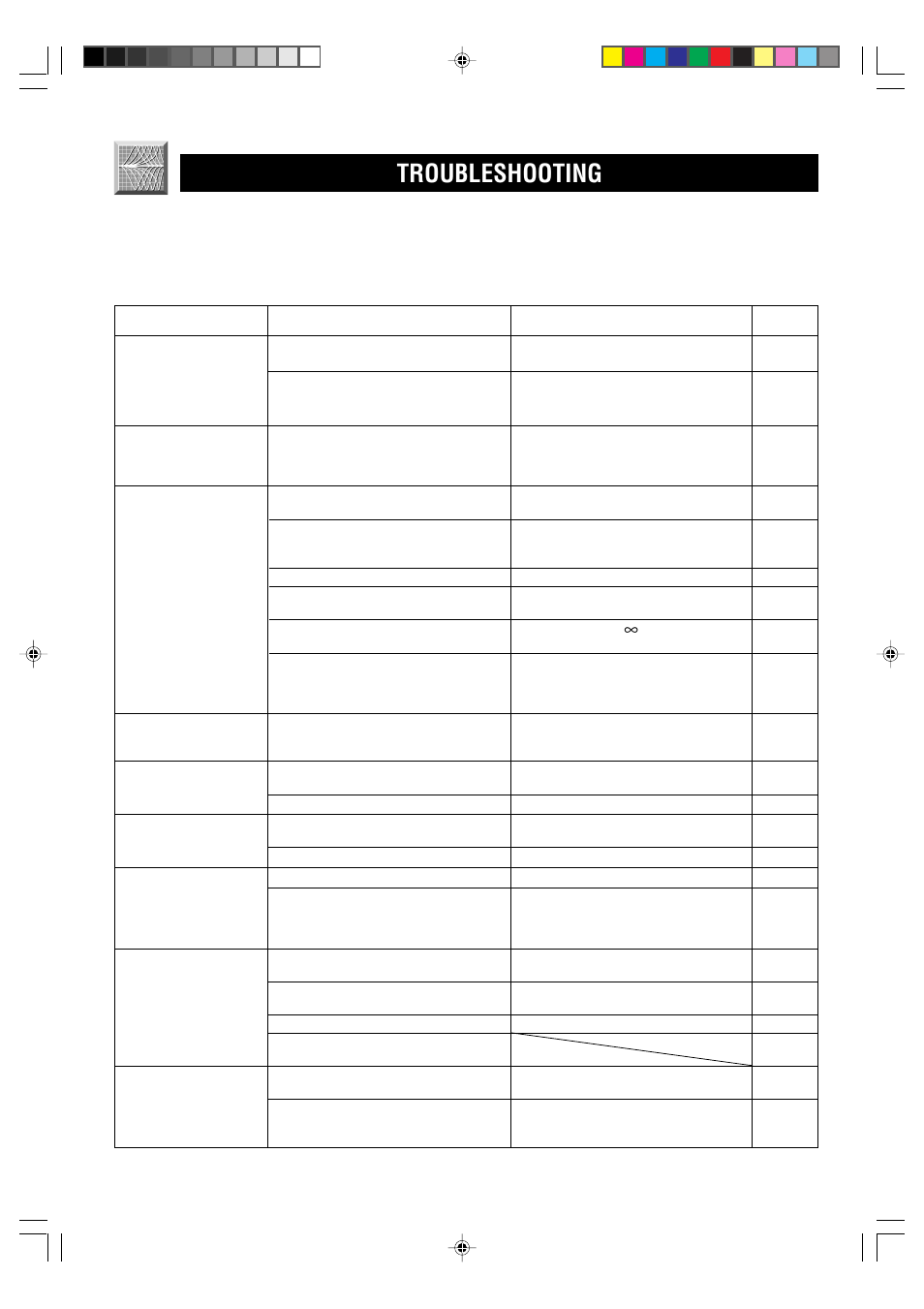 Troubleshooting, General | Yamaha RX-V496RDS User Manual | Page 52 / 66