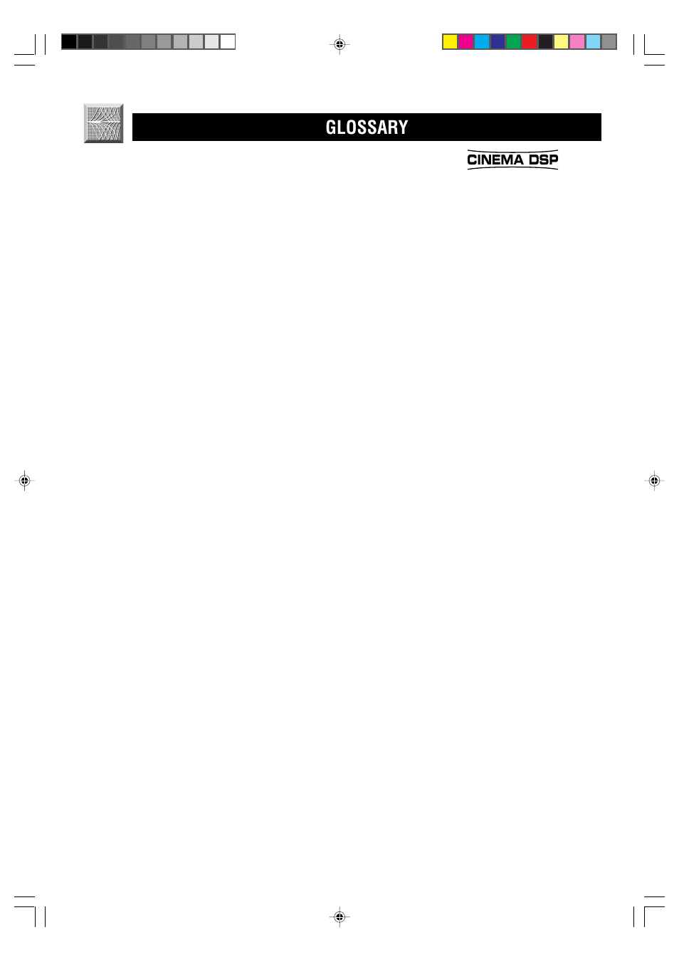 Glossary | Yamaha RX-V496RDS User Manual | Page 56 / 66