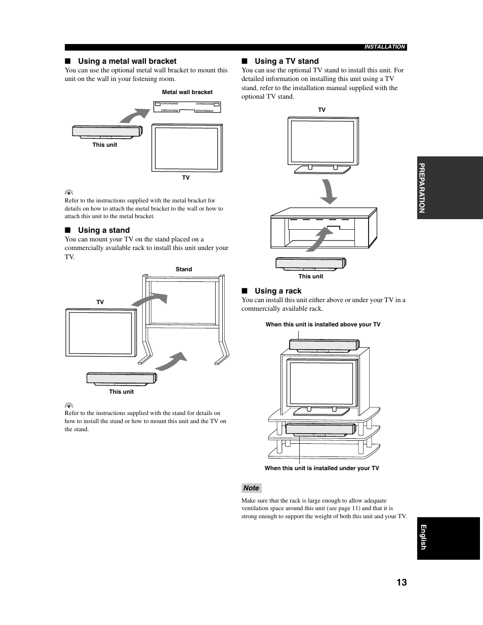 Yamaha Digital Sound Projector YSP-1000 User Manual | Page 15 / 102