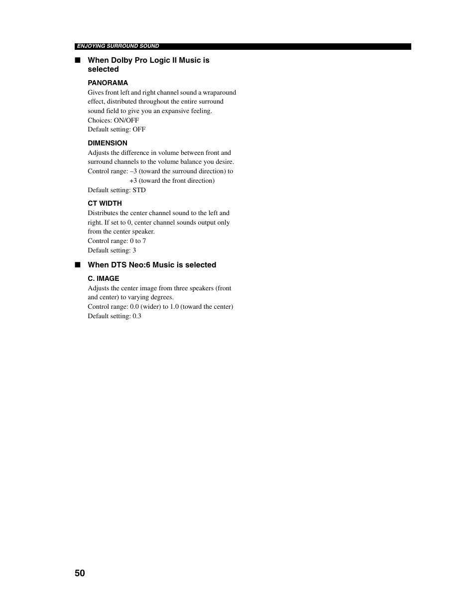 Yamaha Digital Sound Projector YSP-1000 User Manual | Page 52 / 102