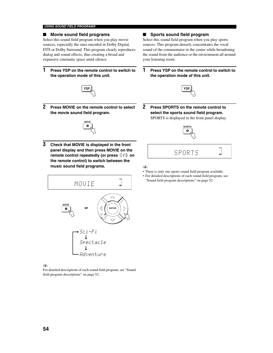 Sci-fi spectacle adventure | Yamaha Digital Sound Projector YSP-1000 User Manual | Page 56 / 102