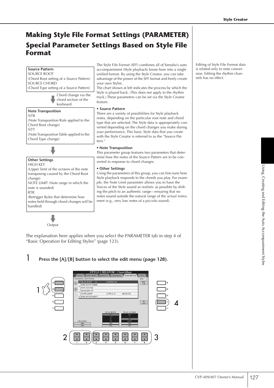 Yamaha CVP-409 User Manual | Page 127 / 226