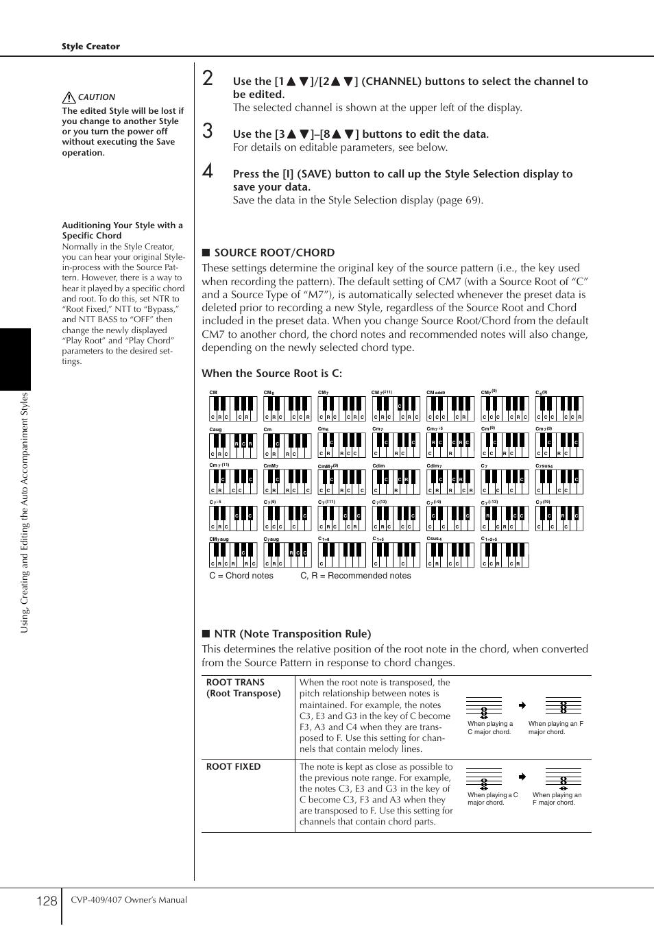 Yamaha CVP-409 User Manual | Page 128 / 226