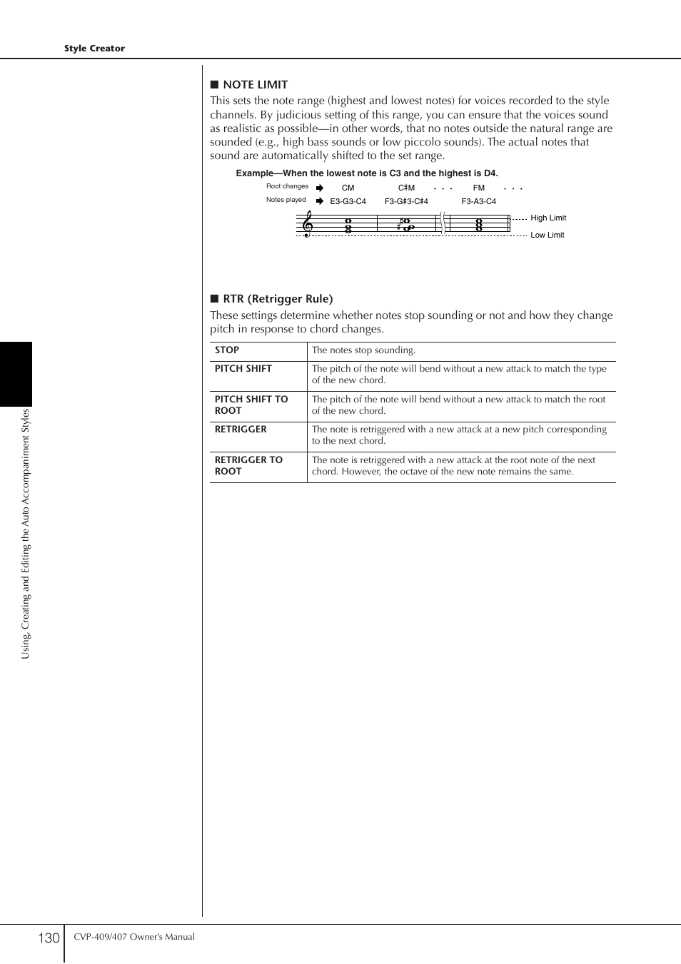 Yamaha CVP-409 User Manual | Page 130 / 226