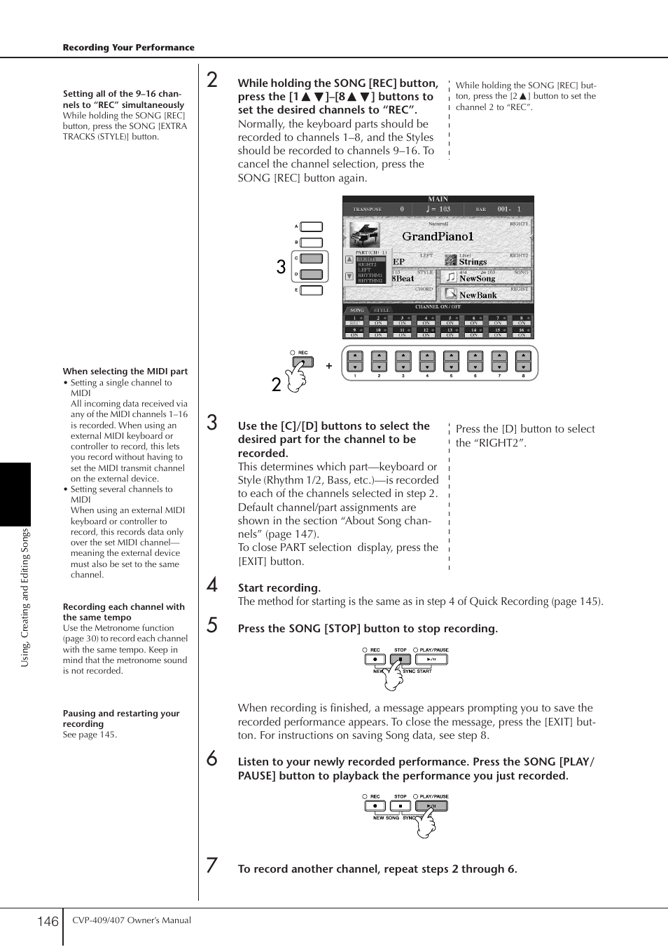 Yamaha CVP-409 User Manual | Page 146 / 226