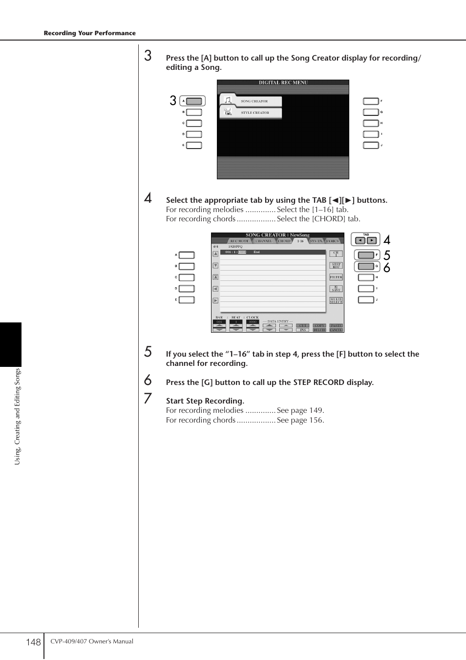 Yamaha CVP-409 User Manual | Page 148 / 226