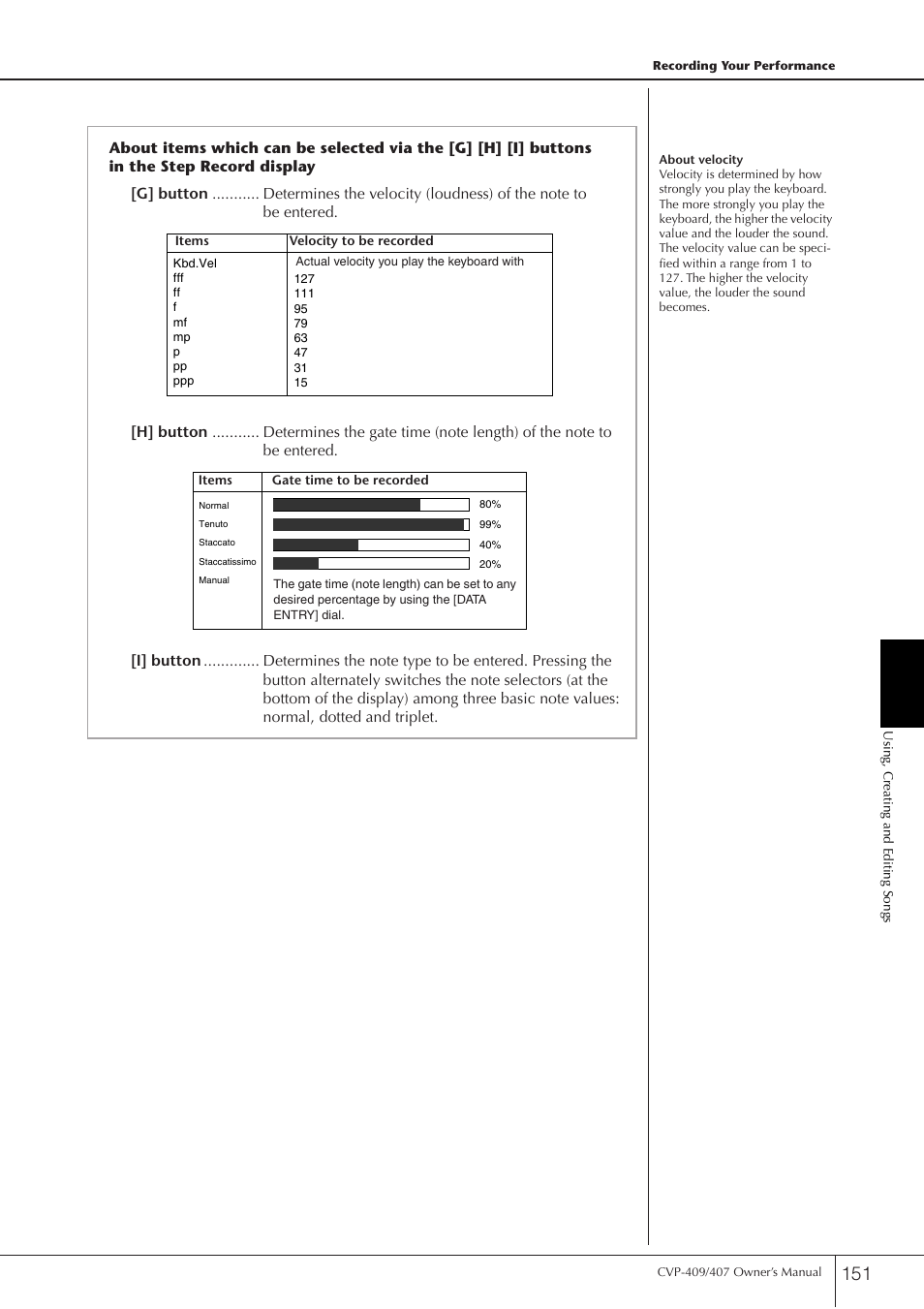 Yamaha CVP-409 User Manual | Page 151 / 226