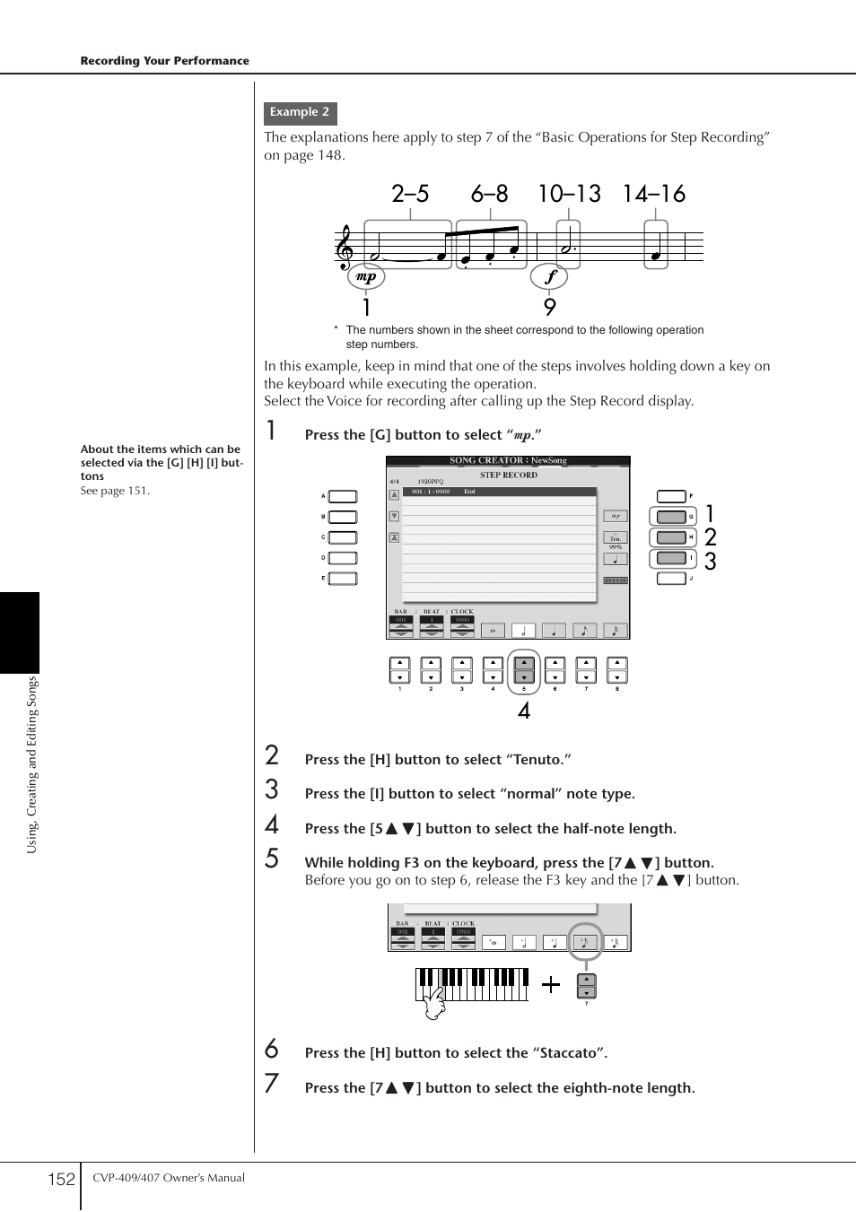 Yamaha CVP-409 User Manual | Page 152 / 226