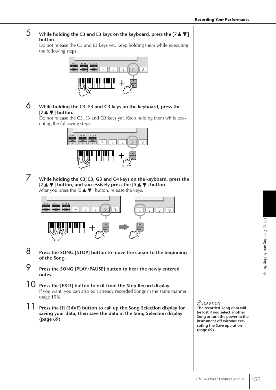 Yamaha CVP-409 User Manual | Page 155 / 226