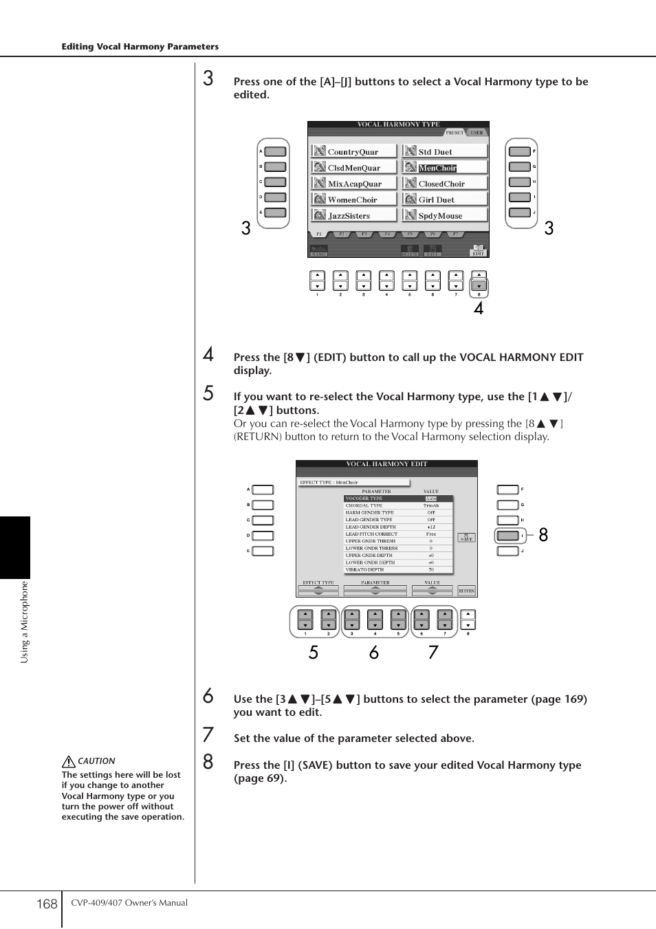 Yamaha CVP-409 User Manual | Page 168 / 226