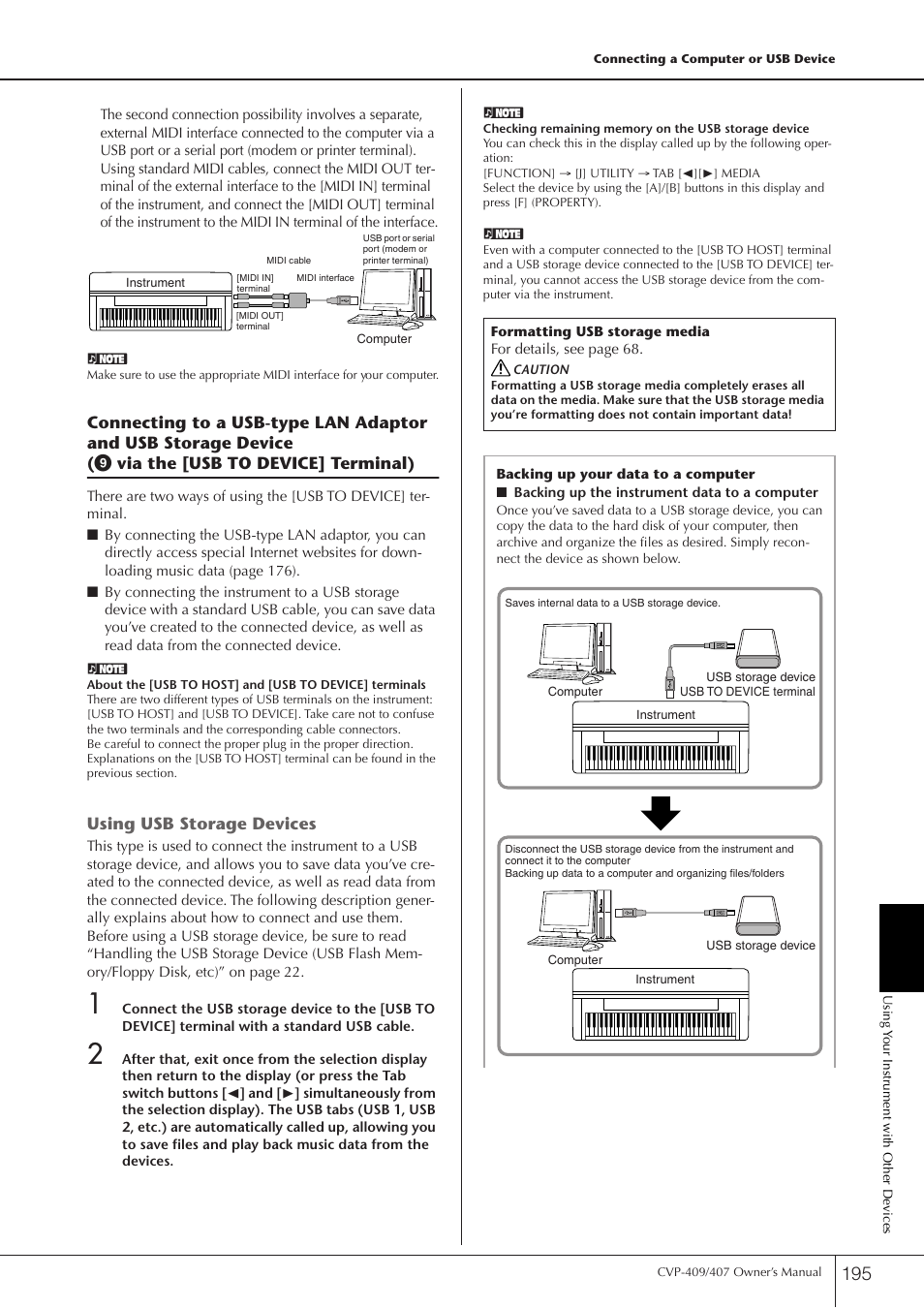 P. 195 | Yamaha CVP-409 User Manual | Page 195 / 226