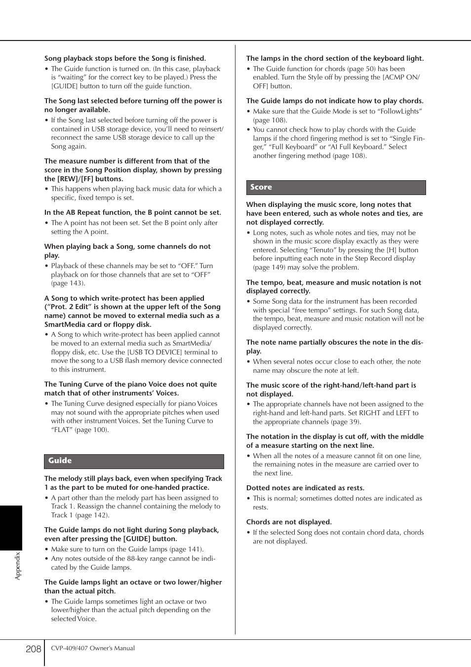 Yamaha CVP-409 User Manual | Page 208 / 226