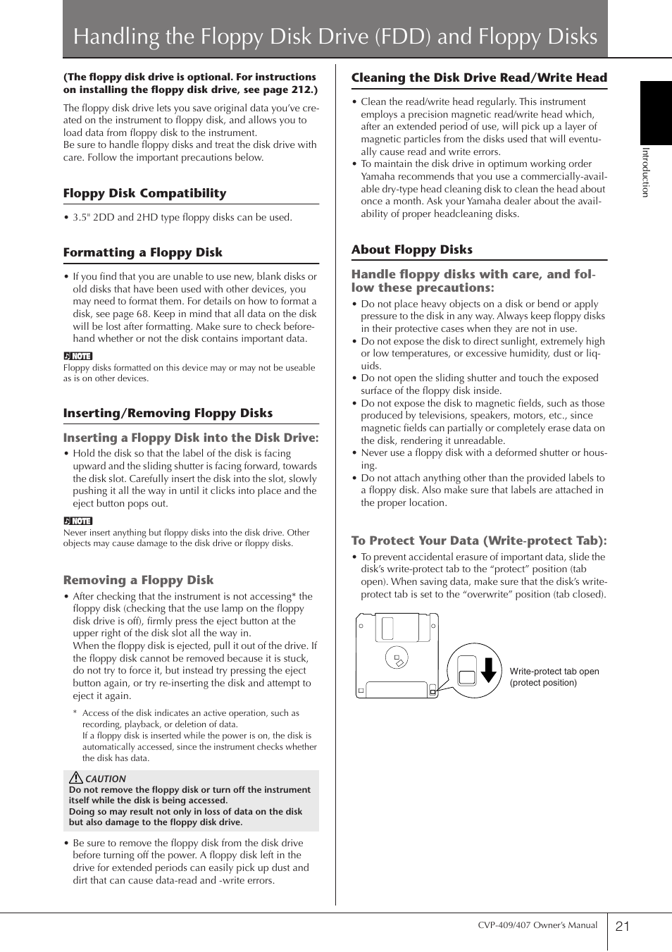 Yamaha CVP-409 User Manual | Page 21 / 226
