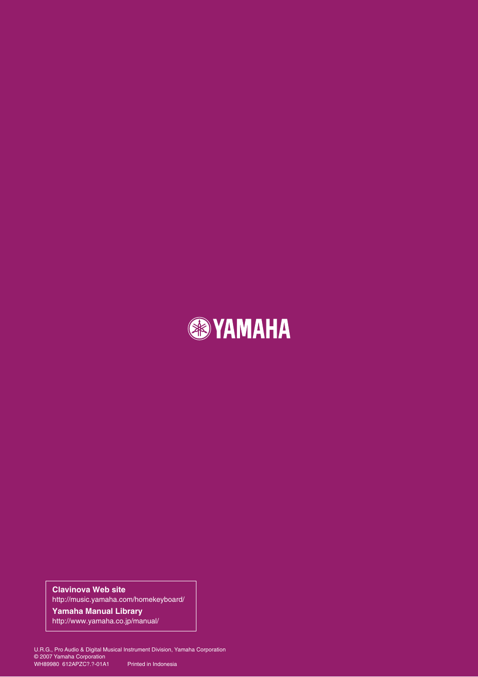 Yamaha CVP-409 User Manual | Page 226 / 226