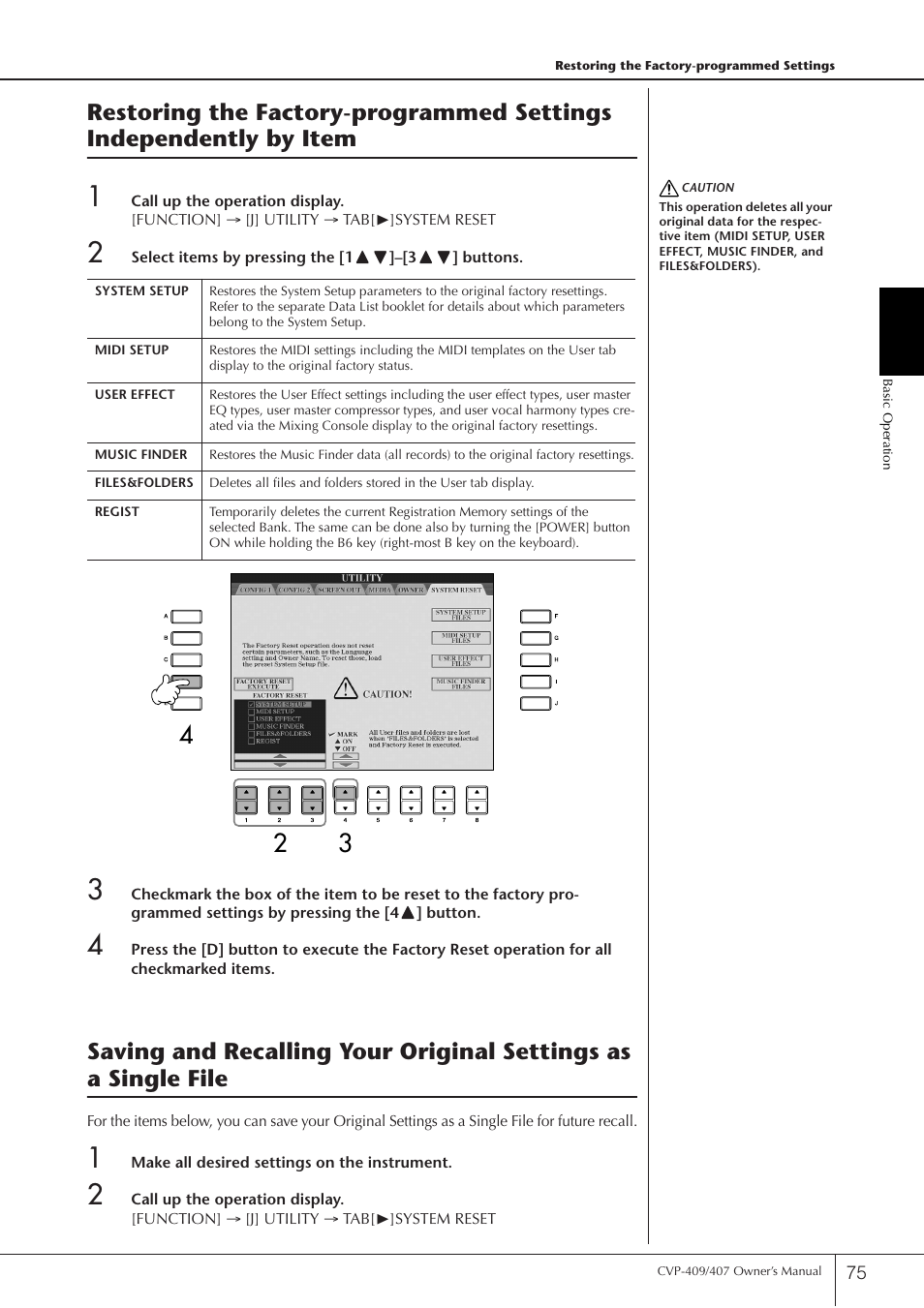 Yamaha CVP-409 User Manual | Page 75 / 226