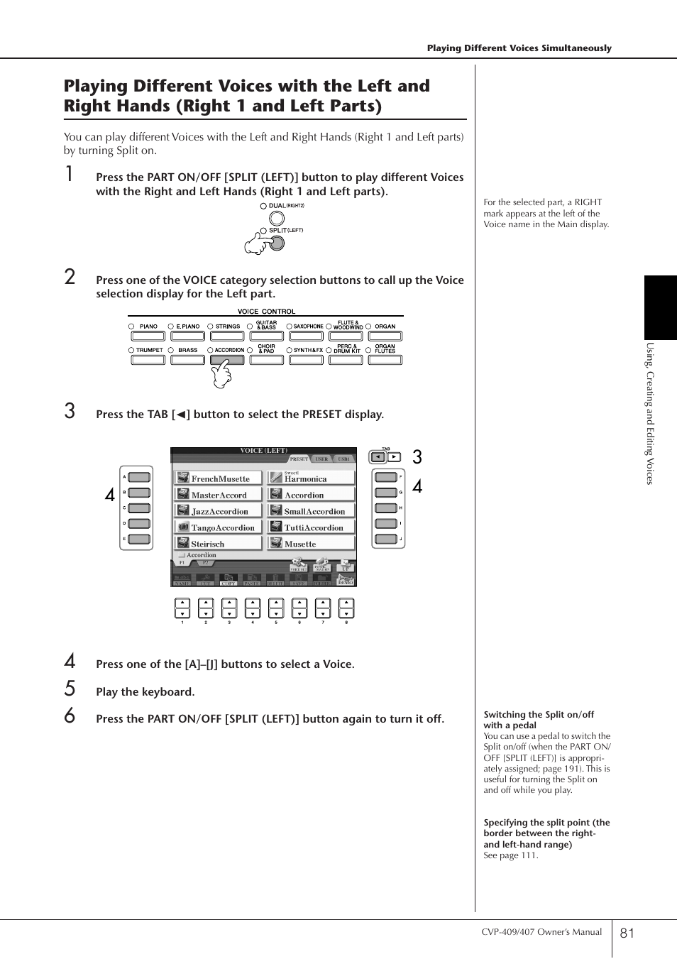 Yamaha CVP-409 User Manual | Page 81 / 226